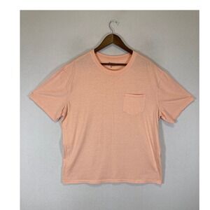 Coastal Casual Boca Classics Mens XL Peach Heather Short Sleeve‎ Pocket T-Shirt